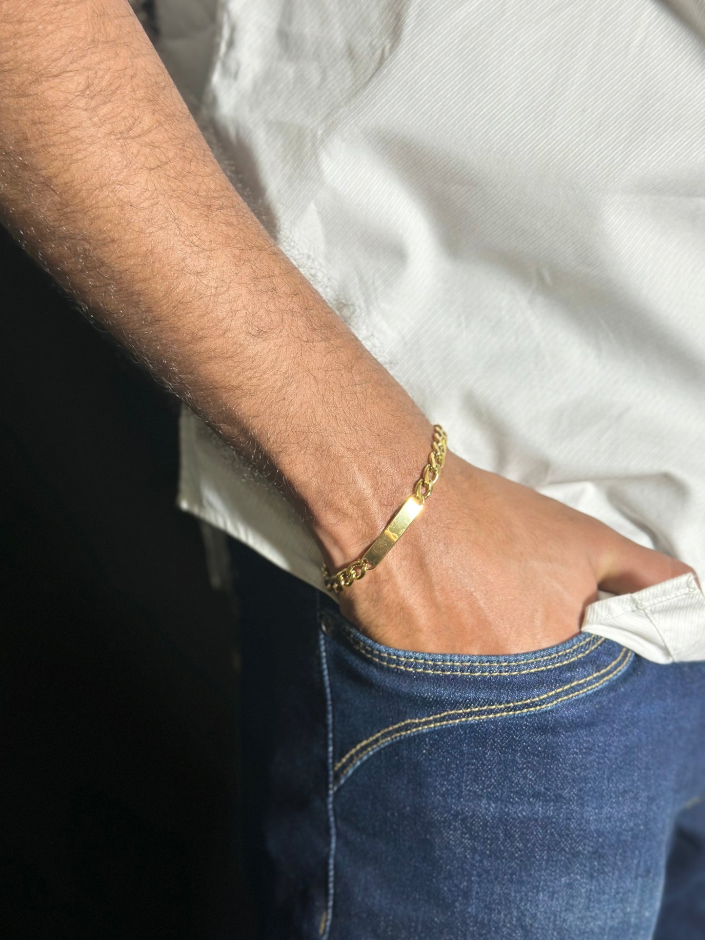 Men’s Plane gold chain bracelet