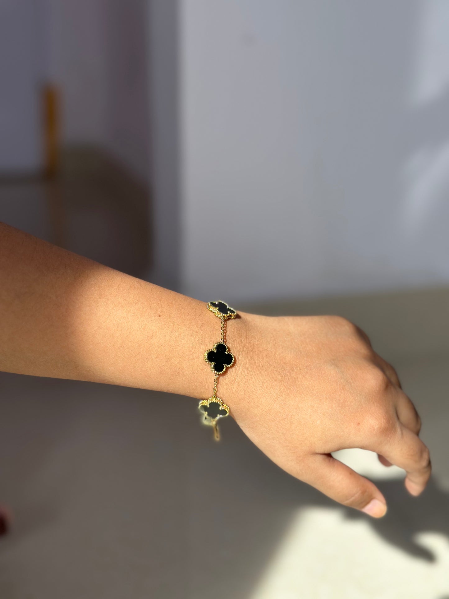 Clover black bracelet