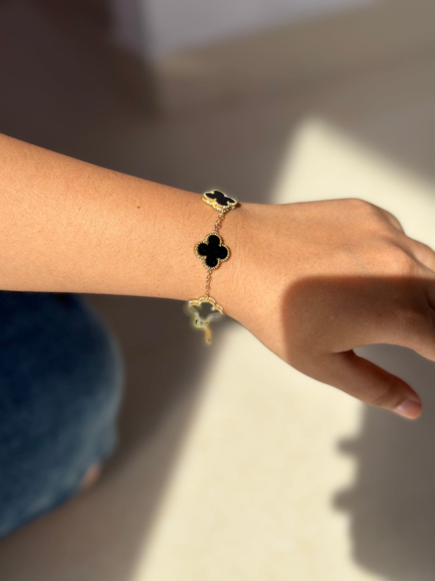 Clover black bracelet