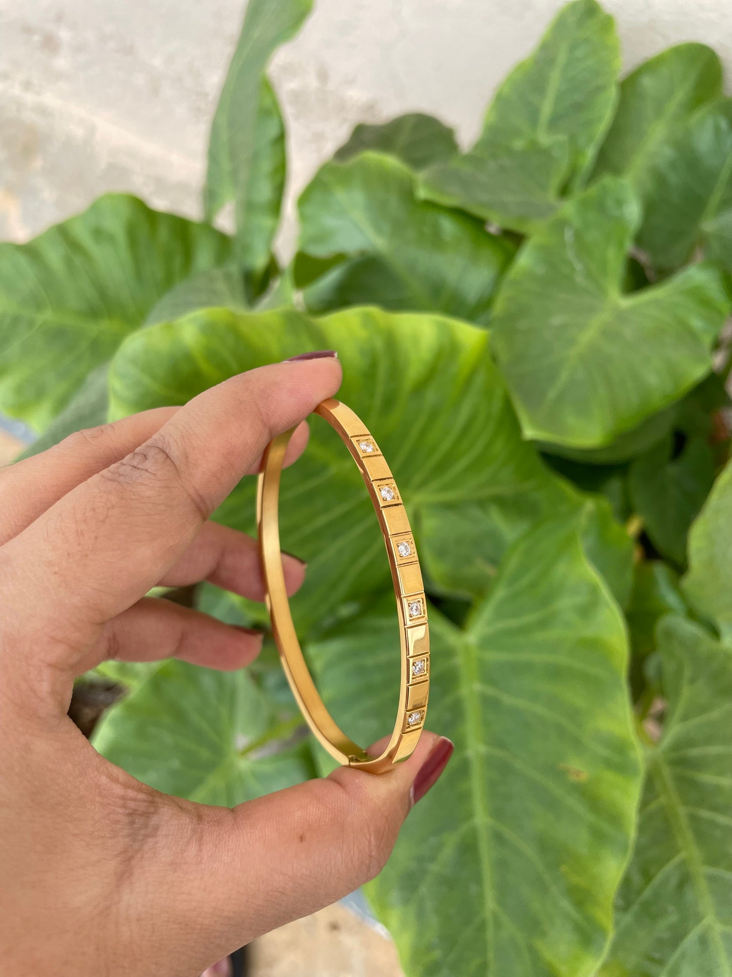 Square stone bracelet