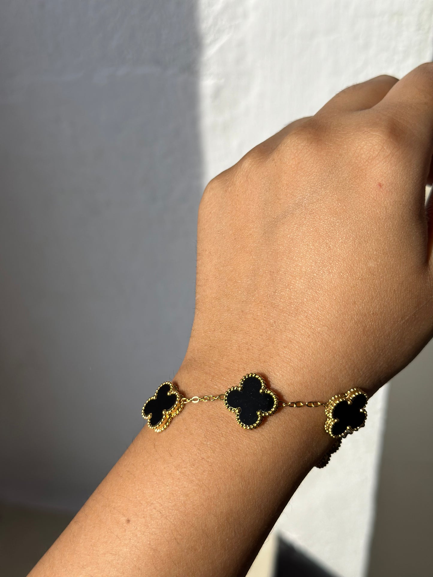 Clover black bracelet