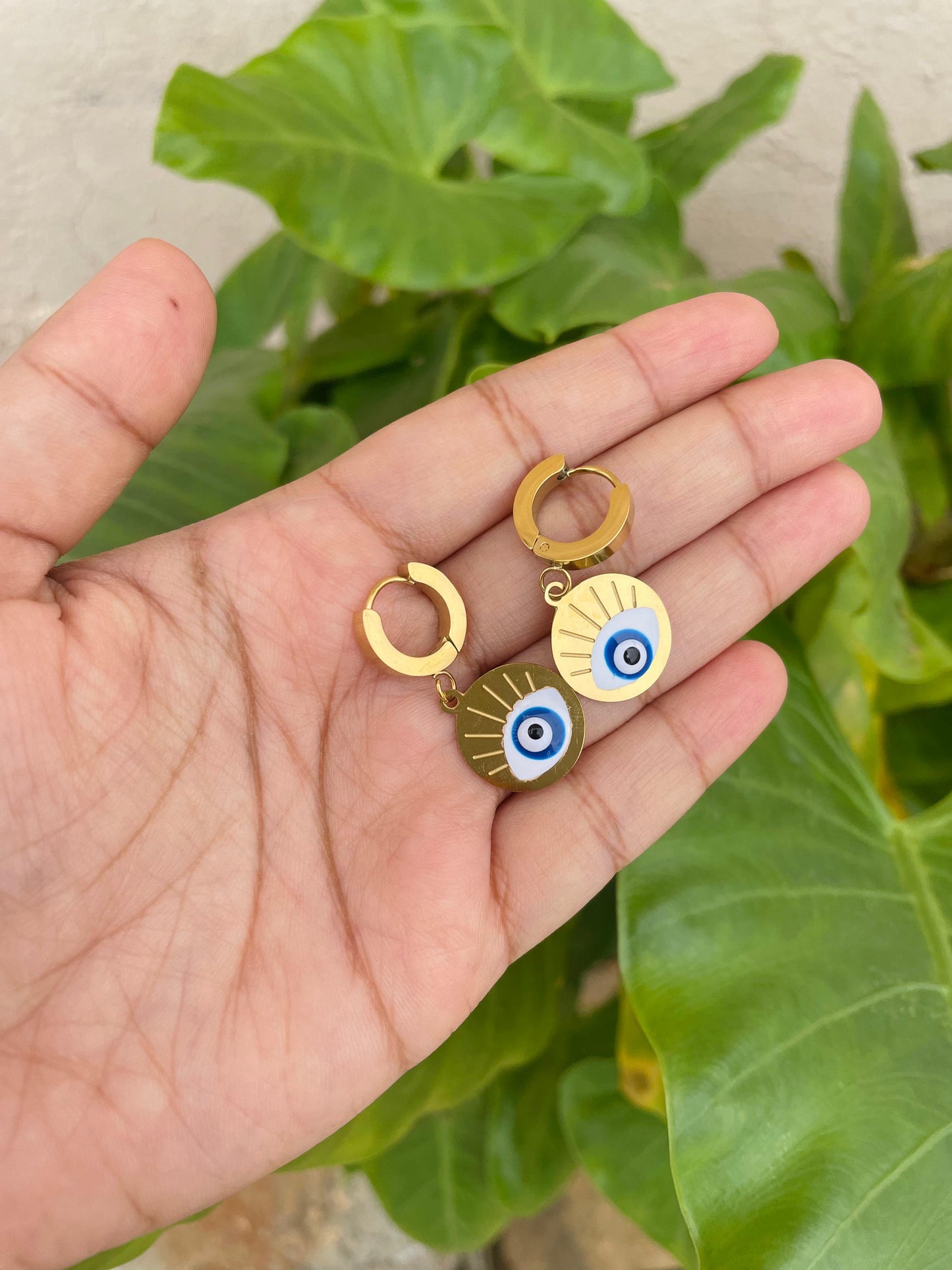 Evil eye earrings