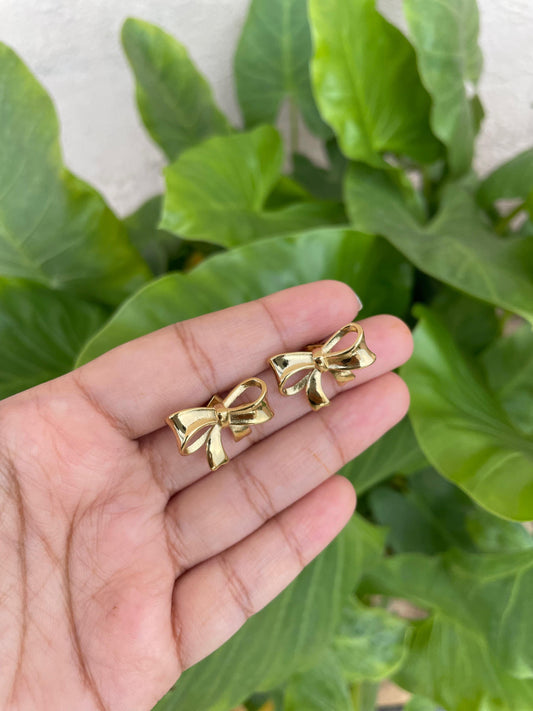 Gold Bow earrings